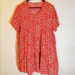 Red Mini Daisy Sundress